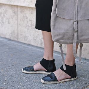 Eileen Fisher Ankle Wrap Espadrilles
